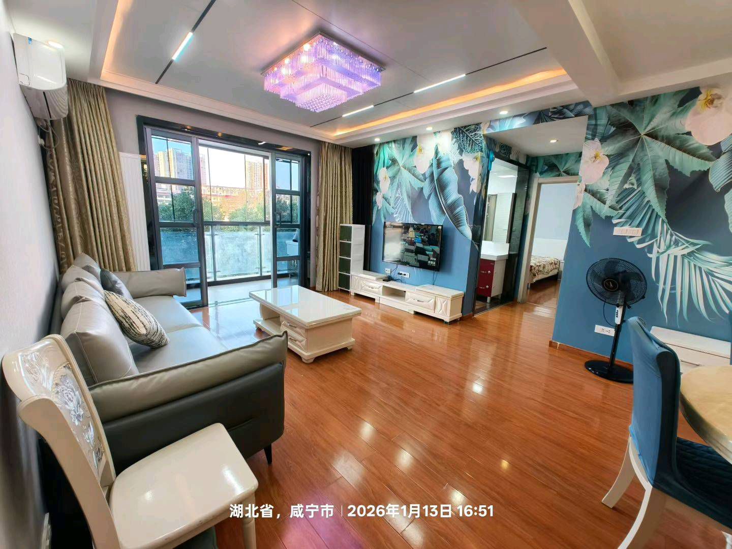 银河花园城·精装修两室·带暖气·带露台租1800/月·非常温馨整洁