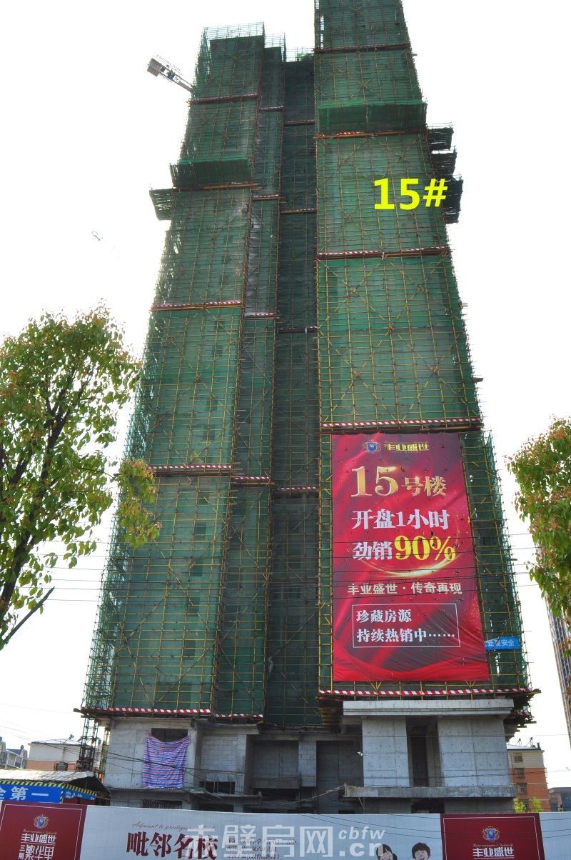 15#楼已建设至第33层，喜封金顶 4月26日