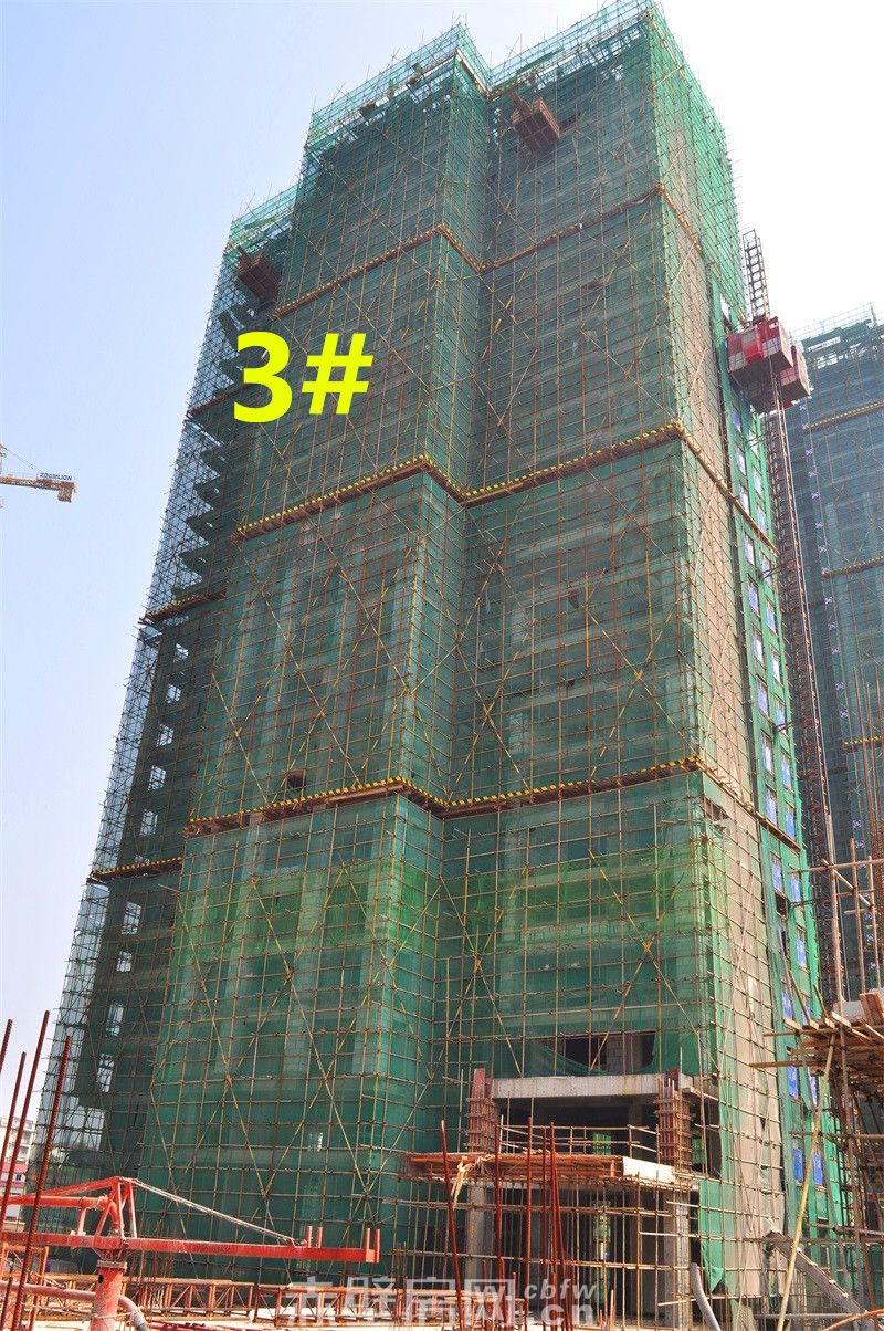 3#楼共29层，现已建至第27层。7月2日