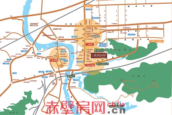 塞纳河畔区域图