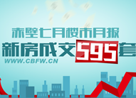赤壁7月新房成交595套 住宅均价元3075/㎡