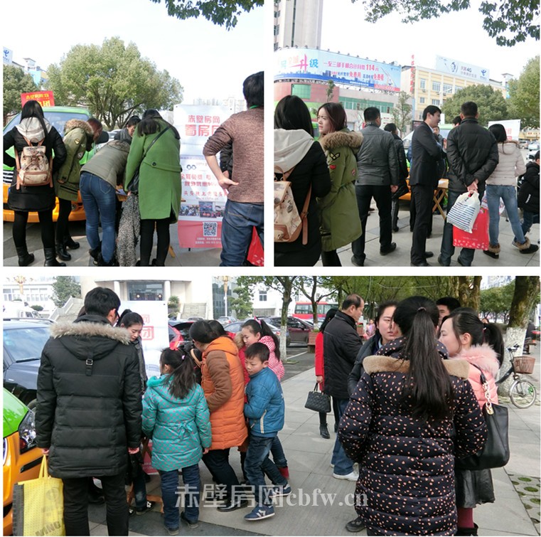 2月4号赤壁房网看房团 现场人气高涨