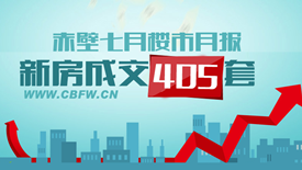 赤壁7月新房成交405套 住宅均價3030元/㎡